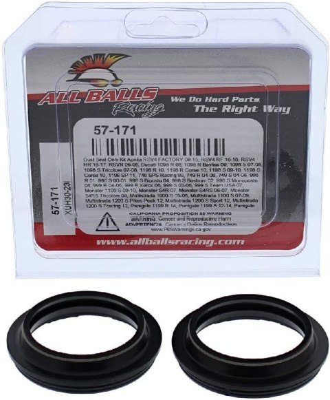 ALL BALLS USZCZELNIACZE PRZEDNIEGO ZAWIESZENIA PYŁOWE APRILIA RSV4, TUONO 1100, DUCATI 1098/1198/749, MONSTER 1100/S4RS, MULTIST ALL BALLS USZCZELNIACZE PRZEDNIEGO ZAWIESZENIA PYŁOWE APRILIA RSV4, TUONO 1100, DUCATI 1098/1198/749, MONSTER 1100/S4RS, MULTIST