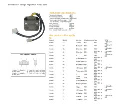 DZE REGULATOR NAPIĘCIA HONDA CX 650 '83; GL 650 '83; VF 700S '84-'85; VF 750F/S/C '84-'85; VF 1000/1100R/F/C '84-'86 (ESR650)