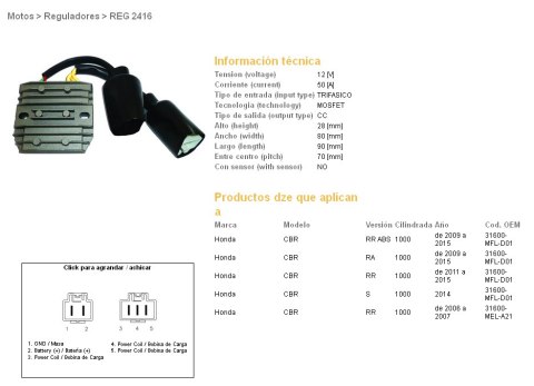 DZE REGULATOR NAPIĘCIA HONDA CBR 1000RR FIREBLADE '04-'15 (50A) (31600-MFL-D01; 31600-MEL-A21) (ESR680;ESR439) DZE REGULATOR NAPIĘCIA HONDA CBR 1000RR FIREBLADE '04-'15 (50A) (31600-MFL-D01; 31600-MEL-A21) (ESR680;ESR439)