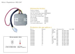DZE REGULATOR NAPIĘCIA KAWASAKI KZ 440LTD '79-'93; KZ 750LTD '82-'84; KZ 650F '81-'84 (JEDNOFAZOWY)