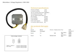 DZE REGULATOR NAPIĘCIA SUZUKI VZ 800 MARAUDER '97-'04, VX 800 '90-'93 (SH535C-12) (32800-45C00, 32800-45C01) (ESR560)