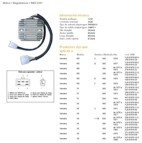 DZE REGULATOR NAPIĘCIA YAMAHA TX 650 '73-'74; XS 360 '76-'77; XS 400 '78-'82; XS 650 '70-72 (447-81970-10-00) (ESR350) DZE REGULATOR NAPIĘCIA YAMAHA TX 650 '73-'74; XS 360 '76-'77; XS 400 '78-'82; XS 650 '70-72 (447-81970-10-00) (ESR350)