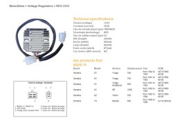 DZE REGULATOR NAPIĘCIA YAMAHA XV 700 VIRAGO '84-'85; XV 750 VIRAGO '81-'83; XV 920 VIRAGO '81-'83; XV 1000SE '83-'85; XZ 550 VIS