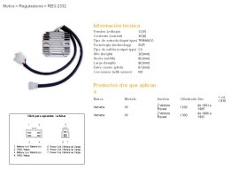 DZE REGULATOR NAPIĘCIA YAMAHA XVZ 1200 VENTURE '83-'85; XVZ 1300 VENTURE ROYALE '86-'93 (26H-81960-A0; 2WR-81960-A0)