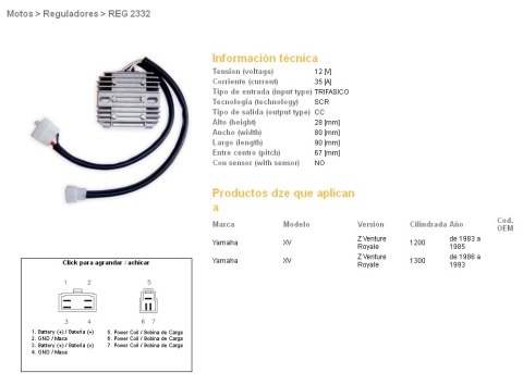 DZE REGULATOR NAPIĘCIA YAMAHA XVZ 1200 VENTURE '83-'85; XVZ 1300 VENTURE ROYALE '86-'93 (26H-81960-A0; 2WR-81960-A0) DZE REGULATOR NAPIĘCIA YAMAHA XVZ 1200 VENTURE '83-'85; XVZ 1300 VENTURE ROYALE '86-'93 (26H-81960-A0; 2WR-81960-A0)
