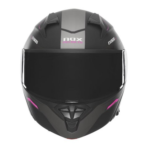 NOX KASK SZCZĘKOWY (FLIP-UP) Z BLENDĄ N968 ULTRA KOLOR CZARNY/RÓŻOWY MAT ROZMIAR XS NOX KASK SZCZĘKOWY (FLIP-UP) Z BLENDĄ N968 ULTRA KOLOR CZARNY/RÓŻOWY MAT ROZMIAR XS