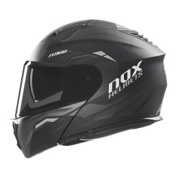 NOX KASK SZCZĘKOWY (FLIP-UP) Z BLENDĄ N968 ULTRA KOLOR CZARNY/TYTANOWY MAT ROZMIAR S