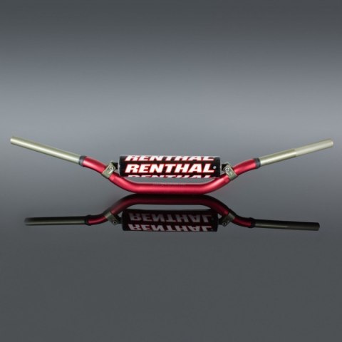 RENTHAL KIEROWNICA 1,1/8 CALA (28,6MM) MX TWINWALL 999 HANDLEBAR RED MCGRATH / SHORT PADDED KOLOR CZERWONY Z GĄBKĄ