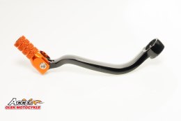 ACCEL DŹWIGNIA ZMIANY BIEGÓW KTM 4T SXF/EXCF 250/450/520/525/530, EXCF 350 ALUMINIOWA KOLOR CZARNY, KOŃCÓWKA POMARAŃCZOWA (LCA43