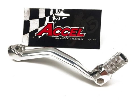 ACCEL DŹWIGNIA ZMIANY BIEGÓW YAMAHA YZ 125/250 '05-'25, FANTIC XE / XX 125 '21-'25 ALUMINIOWA KOLOR SREBRNY (LCA4305)