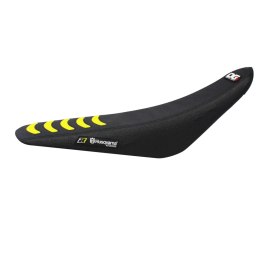 BLACKBIRD POKROWIEC / POSZYCIE NA SIEDZENIE HUSQVARNA FC/TC '14-'15, TE/FE '14-'16 DOUBLE GRIP 3 KOLOR CZARNY ŻÓŁTY