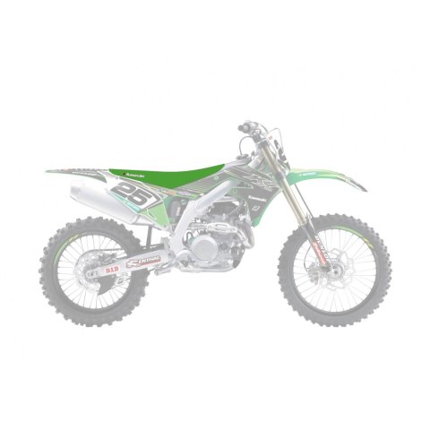 BLACKBIRD POKROWIEC / POSZYCIE NA SIEDZENIE KAWASAKI KXF 250 '21-'23, KXF 450 '19-'23 PYRAMID (PMD) KOLOR ZIELONY BLACKBIRD POKROWIEC / POSZYCIE NA SIEDZENIE KAWASAKI KXF 250 '21-'23, KXF 450 '19-'23 PYRAMID (PMD) KOLOR ZIELONY