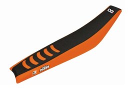 BLACKBIRD POKROWIEC / POSZYCIE NA SIEDZENIE KTM SX/SXF '11-'15, EXC/EXCF '12-'16 DOUBLE GRIP 3 KOLOR CZARNY POMARAŃCZOWY
