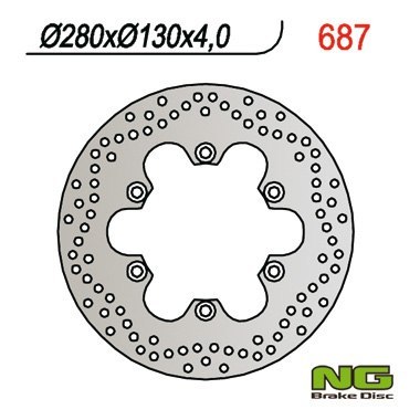 NG TARCZA HAMULCOWA PRZÓD KAWASAKI ER 5, GPZ 750/ 900 (280x130x4,5) (6X10,5mm) NG TARCZA HAMULCOWA PRZÓD KAWASAKI ER 5, GPZ 750/ 900 (280x130x4,5) (6X10,5mm)