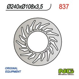 NG TARCZA HAMULCOWA PRZÓD YAMAHA DT 50R 03-08, XT 125R 05-08, MBK 50X-LIMIT 03-05 (240X108X3,5) (6X6,5MM)