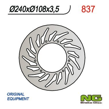NG TARCZA HAMULCOWA PRZÓD YAMAHA DT 50R 03-08, XT 125R 05-08, MBK 50X-LIMIT 03-05 (240X108X3,5) (6X6,5MM) NG TARCZA HAMULCOWA PRZÓD YAMAHA DT 50R 03-08, XT 125R 05-08, MBK 50X-LIMIT 03-05 (240X108X3,5) (6X6,5MM)