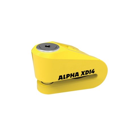 OXFORD BLOKADA TARCZY HAMULCOWEJ ALPHA XD14, TRZPIEŃ 14MM KOLOR ŻÓŁTY OXFORD BLOKADA TARCZY HAMULCOWEJ ALPHA XD14, TRZPIEŃ 14MM KOLOR ŻÓŁTY