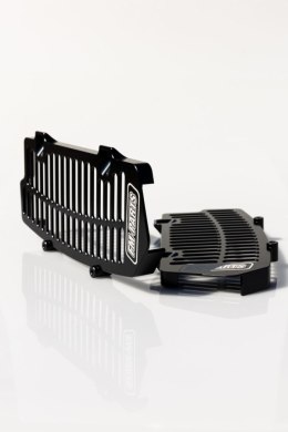 FM-PARTS OSŁONY CHŁODNICY (KRATKI) ALUMINIUM KTM/HUSQVARNA/GAS GAS '20-'25 TBI / TPI KOLOR CZARNY