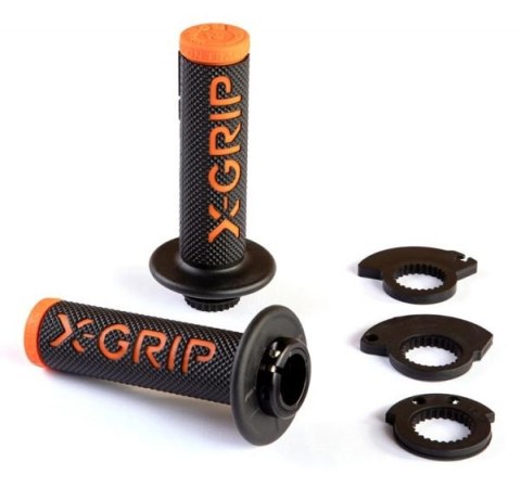 X-GRIP MANETKI (GRIPY) BRAAAAP GRIPS LOCK-ON-GRIP (Z ADAPTERAMI ROLGAZU) ORANGE KOLOR POMARAŃCZOWY X-GRIP MANETKI (GRIPY) BRAAAAP GRIPS LOCK-ON-GRIP (Z ADAPTERAMI ROLGAZU) ORANGE KOLOR POMARAŃCZOWY