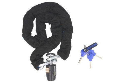 OXFORD PROMOCJA ŁAŃCUCH DO MOTOCYKLA CHAIN LOCK DŁUGOSC 1.2 METRA Z ZAPIĘCIEM PATRIOT (TRZPIEŃ - 14 MM) ŚREDNICA OCZKA 12 MM