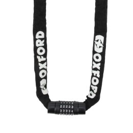OXFORD ŁAŃCUCH ZABEZPIECZENIE ANTYKRADZIEŻOWE COMBI CHAIN 8, 8mm x 2m (ZAMKNIĘCIE NA SZYFR)