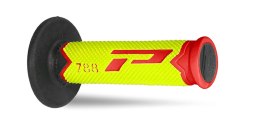 PROGRIP MANETKI PG788 OFF ROAD (22+25MM, DŁ.115MM) KOLOR CZERWONY/ŻÓŁTY FLUO/ CZARNY (TRÓJSKŁADNIKOWE) (PG788/14) (788-228)