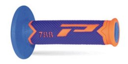 PROGRIP MANETKI PG788 OFF ROAD (22+25MM, DŁ.115MM) KOLOR POMARAŃCZOWY FLUO/NIEBIESKI/JASNY NIEBIESKI (TRÓJSKŁADNIKOWE) (788-282)