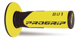 PROGRIP MANETKI PG801 OFF ROAD (22+25MM, DŁ.115MM) KOLOR CZARNY/ŻÓŁTY (DWUSKŁADNIKOWE) (801-142) (PG801/2)