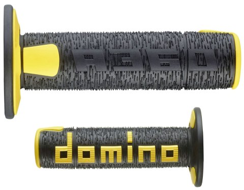 DOMINO MANETKI (GRIPY) OFF ROAD NEW LAMELAR DWUSKŁADNIKOWE KOLOR CZARNY/ŻÓŁTY DOMINO MANETKI (GRIPY) OFF ROAD NEW LAMELAR DWUSKŁADNIKOWE KOLOR CZARNY/ŻÓŁTY