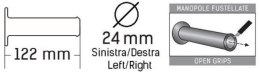 DOMINO MANETKI (GRIPY) ON ROAD BMW (DO POJAZDÓW WYPOSAŻONYCH W GRZANE MANETKI I BEZ POKRĘTŁA NAWIGACYJNEGO) (24+24MM, DŁ.122MM) 