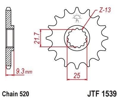JT ZĘBATKA PRZEDNIA 2273 15 KAWASAKI EX250/300 NINJA '08-'16 (227315JT) (ŁAŃC. 520) JT ZĘBATKA PRZEDNIA 2273 15 KAWASAKI EX250/300 NINJA '08-'16 (227315JT) (ŁAŃC. 520)