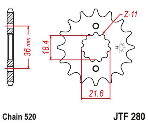 JT ZĘBATKA PRZEDNIA 2506 13 HONDA XL 250 S/M/N (MD26,MD31), AX 1 (250613JT) (ŁAŃC. 520) JT ZĘBATKA PRZEDNIA 2506 13 HONDA XL 250 S/M/N (MD26,MD31), AX 1 (250613JT) (ŁAŃC. 520)