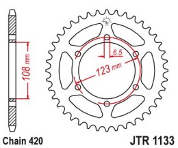JT ZĘBATKA TYLNA 4412 59 APRILIA SX 50 -18-19 (441259JT) (ŁAŃC.420)