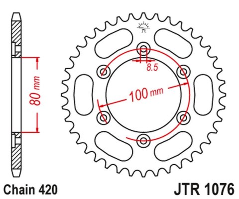 JT ZĘBATKA TYLNA 4429 52 RIEJU 50 SPIKE '02-05', TANGO '03-05' (442952JT) (ŁAŃC.420) JT ZĘBATKA TYLNA 4429 52 RIEJU 50 SPIKE '02-05', TANGO '03-05' (442952JT) (ŁAŃC.420)