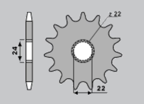 CHT ZĘBATKA PRZEDNIA 406 14 APRILIA 125 RX '90-'02, RS 125 '93-'08 (JTF394.14) CHT ZĘBATKA PRZEDNIA 406 14 APRILIA 125 RX '90-'02, RS 125 '93-'08 (JTF394.14)