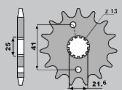 CHT ZĘBATKA PRZEDNIA 438 14 (A4250436140) SUZUKI DR 650 CHT ZĘBATKA PRZEDNIA 438 14 (A4250436140) SUZUKI DR 650