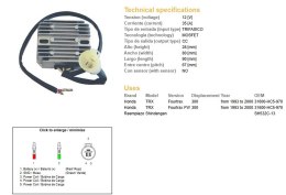 DZE REGULATOR NAPIĘCIA HONDA TRX 300 FW FOURTRAX '93-'00 (31600-HC5-970) (SH532C-13;ESR128)