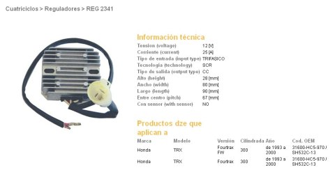 DZE REGULATOR NAPIĘCIA HONDA TRX 300 FW FOURTRAX '93-'00 (31600-HC5-970) (SH532C-13;ESR128) DZE REGULATOR NAPIĘCIA HONDA TRX 300 FW FOURTRAX '93-'00 (31600-HC5-970) (SH532C-13;ESR128)