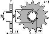 PBR ZĘBATKA PRZEDNIA 2050 15 18NC DUCATI 748/916/944/996/1000 (ŁAŃC. 525)