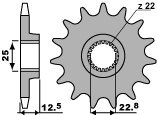 PBR ZĘBATKA PRZEDNIA 2180 12 18NC POLARIS 250/300/325/400/500 (ŁAŃC. 520) (JTF3221.12)