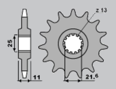PBR ZĘBATKA PRZEDNIA 442 17 18NC (ŁAŃC. 532) PBR ZĘBATKA PRZEDNIA 442 17 18NC (ŁAŃC. 532)