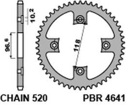 PBR ZĘBATKA TYLNA CAN AM DS 450 4641 42 C45