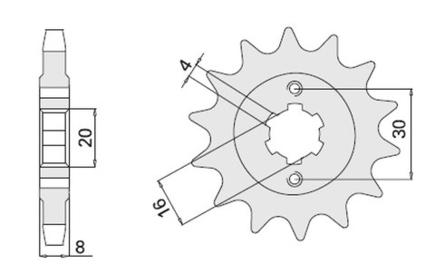 CHT ZĘBATKA PRZEDNIA 718 13 HUSQVARNA 125 '89-'94 (JTF718.13) (718-13) CHT ZĘBATKA PRZEDNIA 718 13 HUSQVARNA 125 '89-'94 (JTF718.13) (718-13)