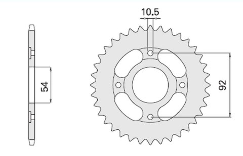 CHT ZĘBATKA TYLNA 835 46 YAMAHA TZR (A4140835460) RD 125 , SR 125 CHT ZĘBATKA TYLNA 835 46 YAMAHA TZR (A4140835460) RD 125 , SR 125