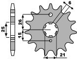 PBR ZĘBATKA PRZEDNIA 509 15 18NC KZ 400/440 74-85 (JTF509.15) (ŁAŃC. 530)
