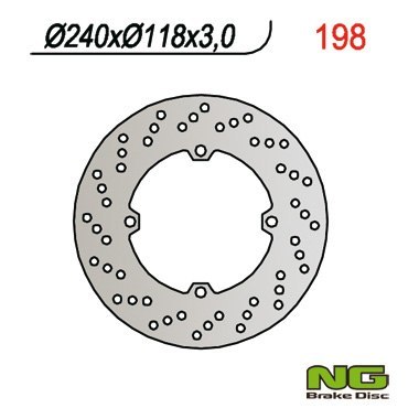 NG TARCZA HAMULCOWA PRZÓD HONDA CR 125/250 (89) (240x118x3) NG TARCZA HAMULCOWA PRZÓD HONDA CR 125/250 (89) (240x118x3)