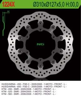 NG TARCZA HAMULCOWA PRZÓD HUSABERG FS 570 '10-'11, FS 450 '05-'08, KTM SMR 450 '04-'14, SMR 525 / 560 '05-'08 (310X127X5MM) (6X6