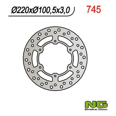 NG TARCZA HAMULCOWA PRZÓD YAMAHA YZ 80/85 '93-'16 SUZUKI RM 85 '05-'23 (220X100X3) NG TARCZA HAMULCOWA PRZÓD YAMAHA YZ 80/85 '93-'16 SUZUKI RM 85 '05-'23 (220X100X3)