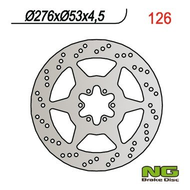 NG TARCZA HAMULCOWA TYŁ HONDA NTV 650 '88-'97 (276X53X4,5) NG TARCZA HAMULCOWA TYŁ HONDA NTV 650 '88-'97 (276X53X4,5)