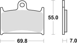 TRW ZF KLOCKI HAMULCOWE KH145 KH236 ORGANIC SUZUKI GSF 1200 96-00, RF 900 94-97 PRZÓD (PROMOCJA)